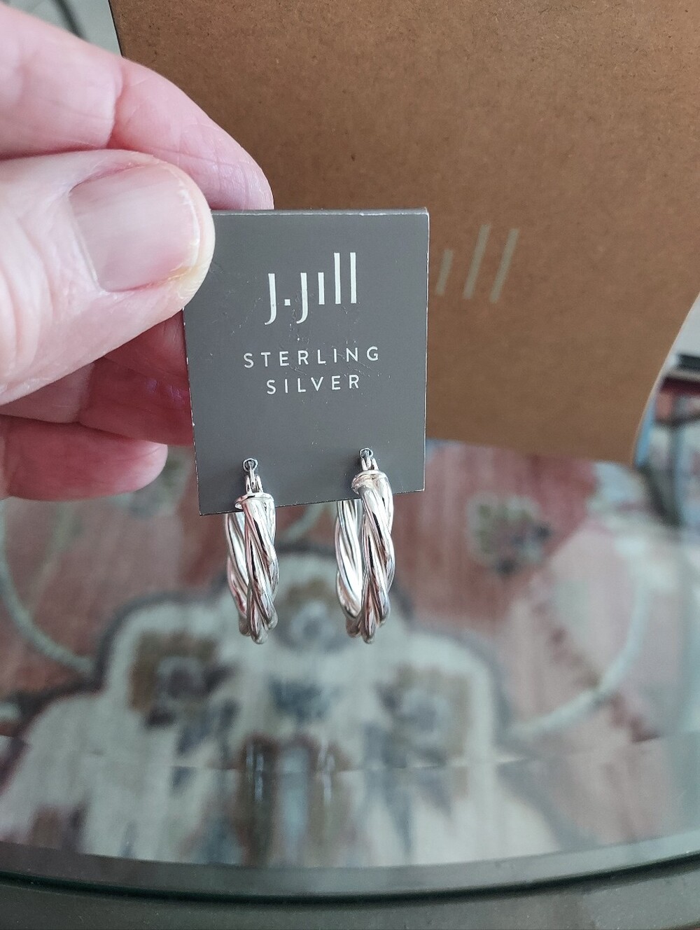 J. Jill Sterling Twisted Hoop Earrings - Sterling Silver